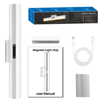 Λωρίδα LED με μαγνητική προσάρτηση, 4500mAh, ασύρματη, χωρίς διάτρηση, για ντουλάπες, κομοδίνο και γραφείο