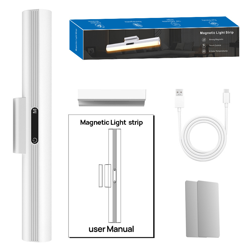 Λωρίδα LED με μαγνητική προσάρτηση, 4500mAh, ασύρματη, χωρίς διάτρηση, για ντουλάπες, κομοδίνο και γραφείο