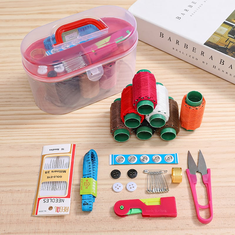 Kit de cusut pentru uz casnic, 10 piese, cutie de cusut portabilă și unelte pentru cusut manual
