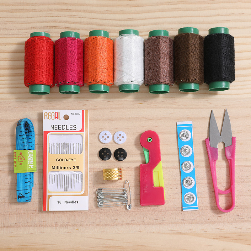 Kit de cusut pentru uz casnic, 10 piese, cutie de cusut portabilă și unelte pentru cusut manual