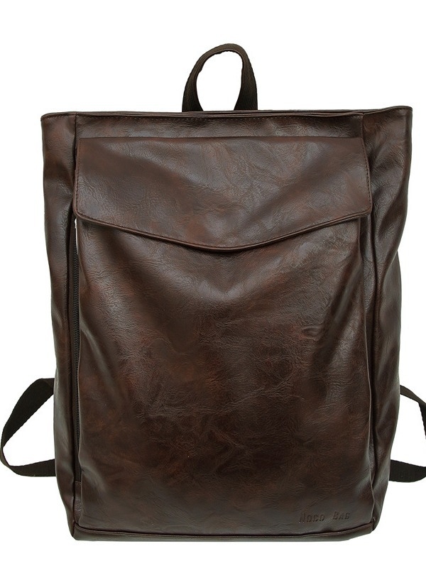 Unisex ruksak od PU, jednobojni biker stil, 20–35 L, antibakterijska podstava, za 9-inčni prijenosnik, zračne jastuke na naramenica, za dnevne i putne potrebe.