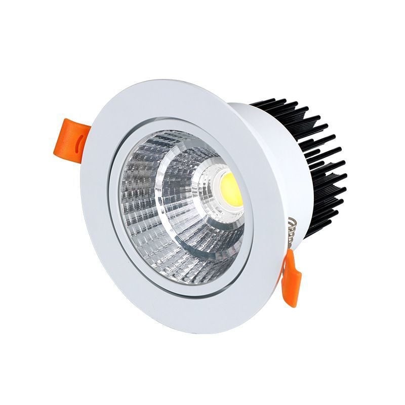 LED ugrađeno stropno svjetlo – downlight, aluminijsko kućište, otvor 75 mm, promjer 90 mm, mogućnosti boje: hladno/neutralno/toplo bijelo, moderna minimalistička estetika, CRI ≥ 90, trajanje 18000 h.