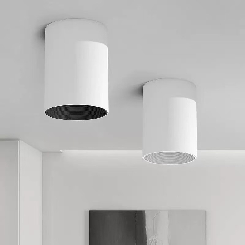 Površinski montirani ultra-tanki LED downlight za dnevni boravak, protiv odsjaja, bez bušenja, stropno svjetlo, cijeli spektar