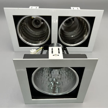 LED ugrađena prilagodljiva downlight s rešetkom, kvadratna stropna svjetiljka, moderni minimalistički stil