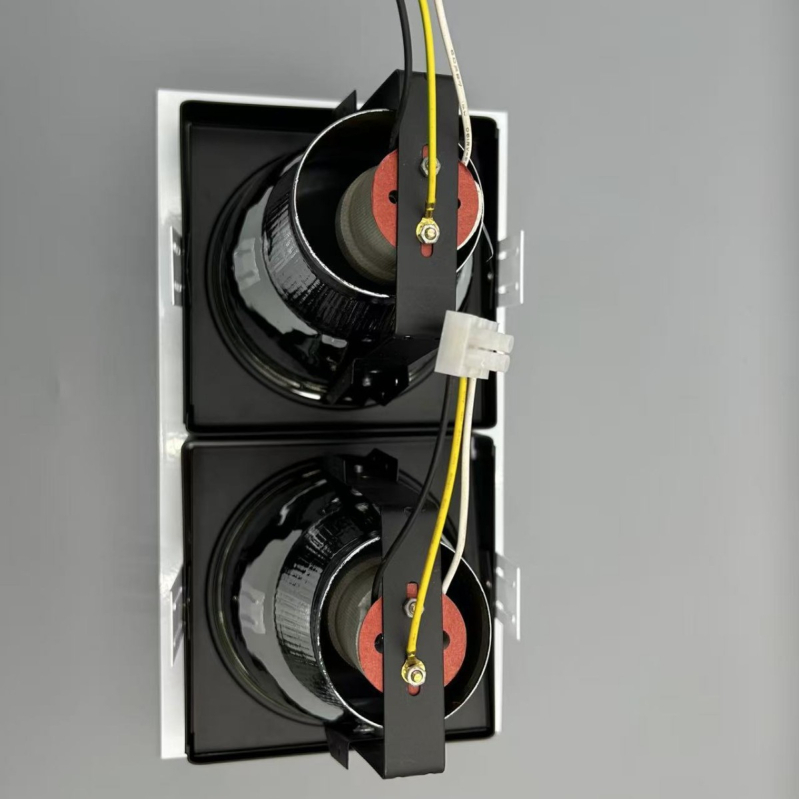 LED ugrađena prilagodljiva downlight s rešetkom, kvadratna stropna svjetiljka, moderni minimalistički stil