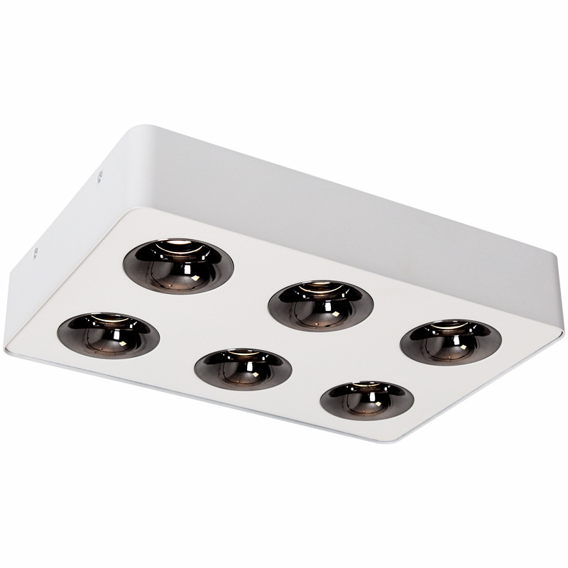 Minimalistički ultra-tanki površinski montirani downlight sa šest glava, anti-blještav COB LED osvjetljenje za dnevni boravak i spavaću sobu.