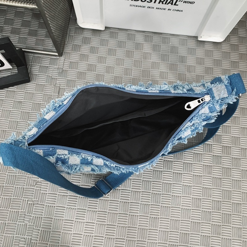 Ženska traper torba Chi Quan, 2024 nova moda, umjetnički retro dumpling torba, svakodnevna crossbody torba
