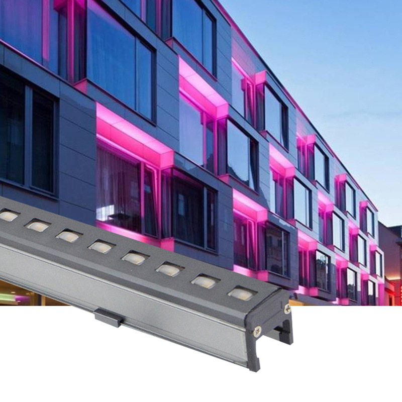 RGB vonkajšie umývacie svetlo na steny, 12W, 24V, IP65, hliníkové puzdro, 800 lm, 1800–6000K