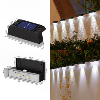 Solarne vanjske rasvjete za kuću i vrt, vodootporna svjetla za stepenice, rasvjeta za ogradu i zidove, dekorativno osvjetljenje za balustrade
