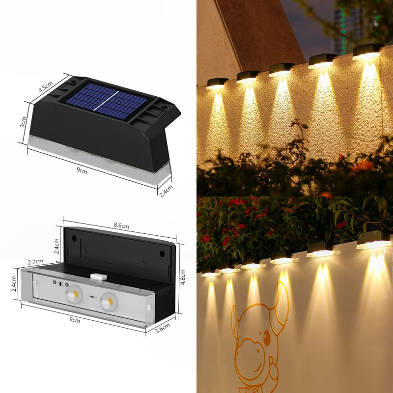 Solarne vanjske rasvjete za kuću i vrt, vodootporna svjetla za stepenice, rasvjeta za ogradu i zidove, dekorativno osvjetljenje za balustrade
