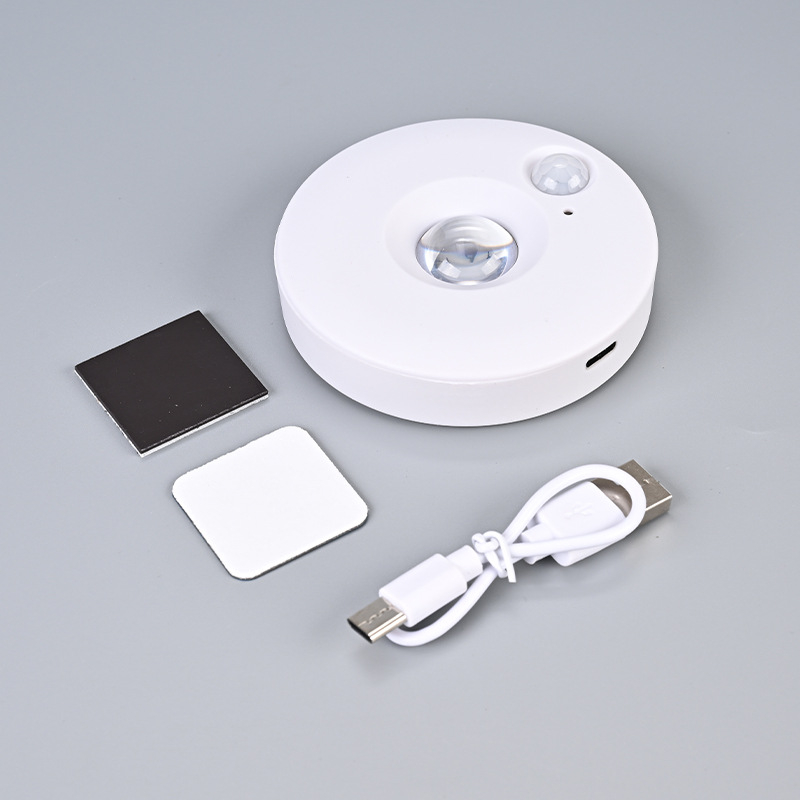Inteligentna LED noćna lampica s senzorom pokreta, USB punjiva, kutna zidna svjetiljka s cat-eye dizajnom