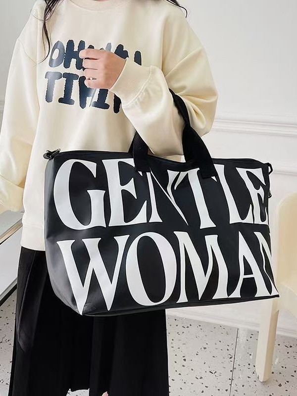Torba za putovanje s tiskom slova, 20–35 L, vodootporna Oxford tkanina, unisex, za poslovna putovanja