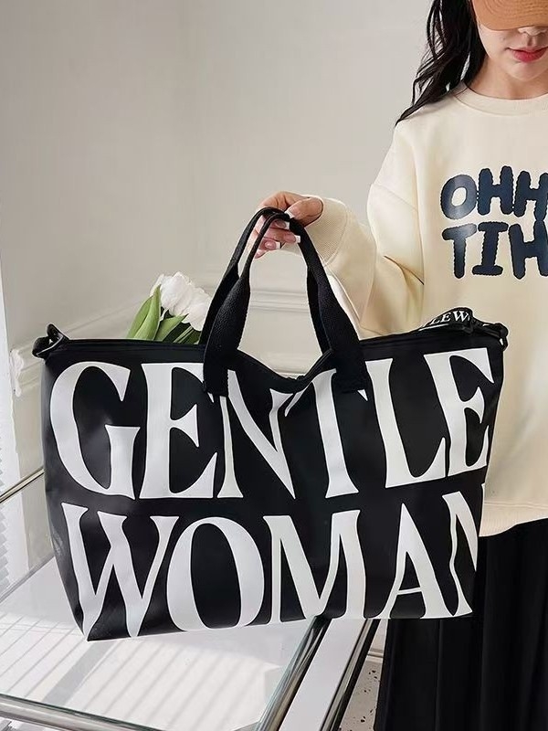 Torba za putovanje s tiskom slova, 20–35 L, vodootporna Oxford tkanina, unisex, za poslovna putovanja