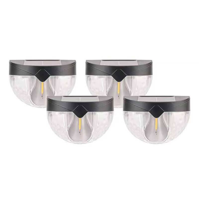 Solarna 6-LED polukružna lampa za ogradu, LED-projektor za zid i osvjetljenje stepenica