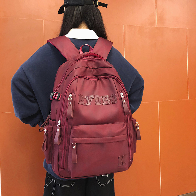 Unisex nylon ruksak velikog kapaciteta, lagan i svestran, gradski jednostavan stil, za učenike srednje škole i gimnazije