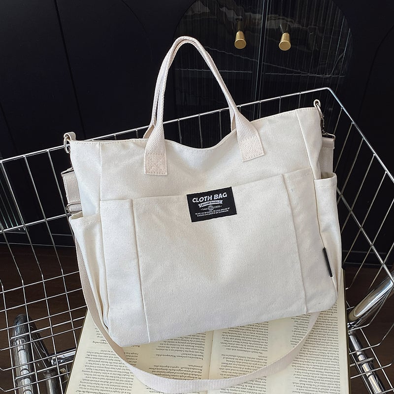 Platnena crossbody torba, velika kapaciteta, korejskog stila minimalistička torba za svakodnevnu uporabu