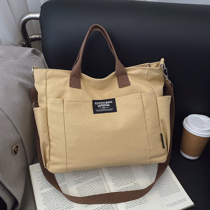 Platnena crossbody torba, velika kapaciteta, korejskog stila minimalistička torba za svakodnevnu uporabu