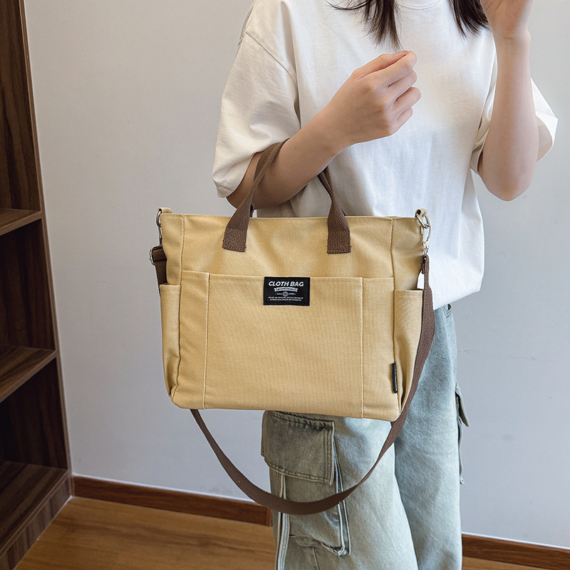 Platnena crossbody torba, velika kapaciteta, korejskog stila minimalistička torba za svakodnevnu uporabu