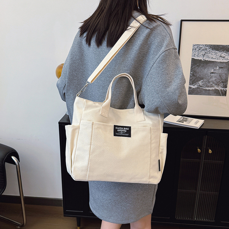 Platnena crossbody torba, velika kapaciteta, korejskog stila minimalistička torba za svakodnevnu uporabu