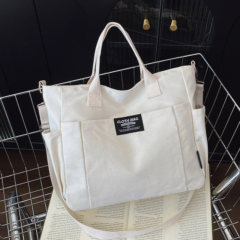 Platnena crossbody torba, velika kapaciteta, korejskog stila minimalistička torba za svakodnevnu uporabu