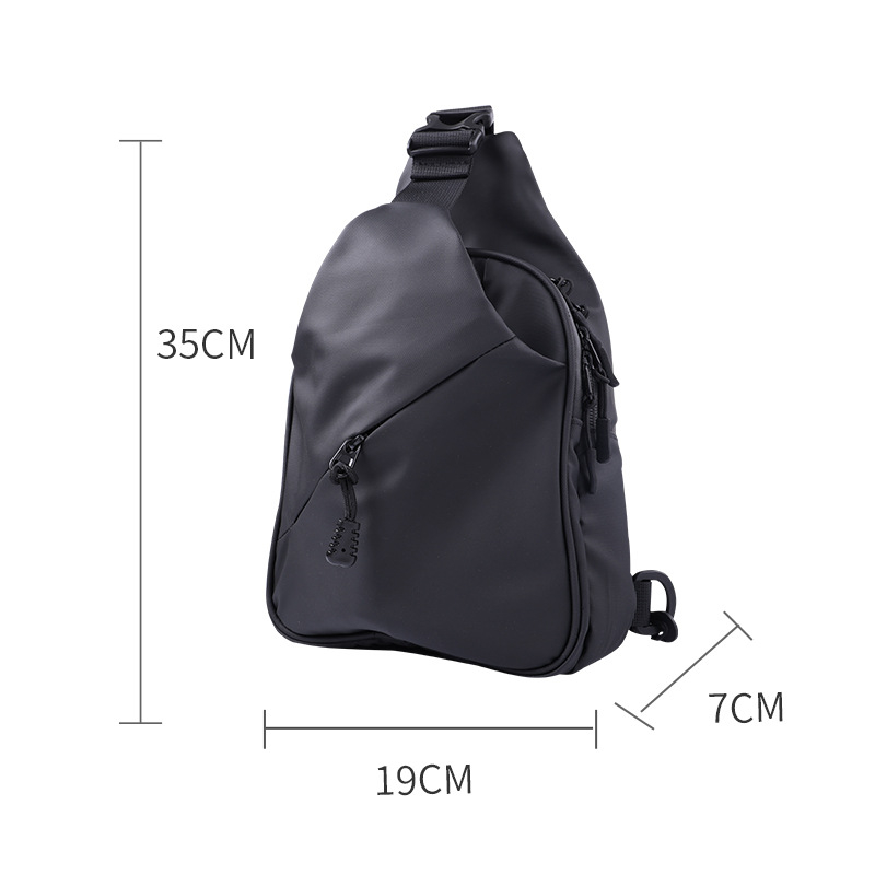 Muška minimalistička crossbody torba za poslovnu i svakodnevnu upotrebu, jednobojna PU koža