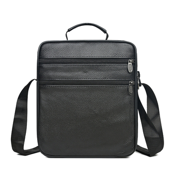 Geantă bărbătească din piele naturală, crossbody, capacitate mare, pentru exterior, multifuncțională, rezistentă la apă