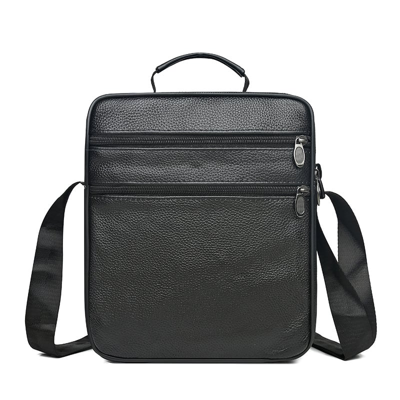 Geantă bărbătească din piele naturală, crossbody, capacitate mare, pentru exterior, multifuncțională, rezistentă la apă