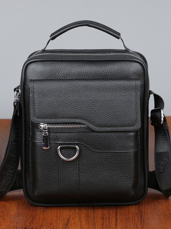 Muška kožna torba za ramena, crossbody, vertikalni dizajn, poslovna torba za dokumente