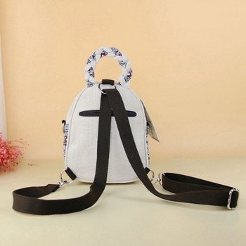 Etno-retro torba preko ramena s platnenim motivom sove, nacionalni stil, lagana svakodnevna torba