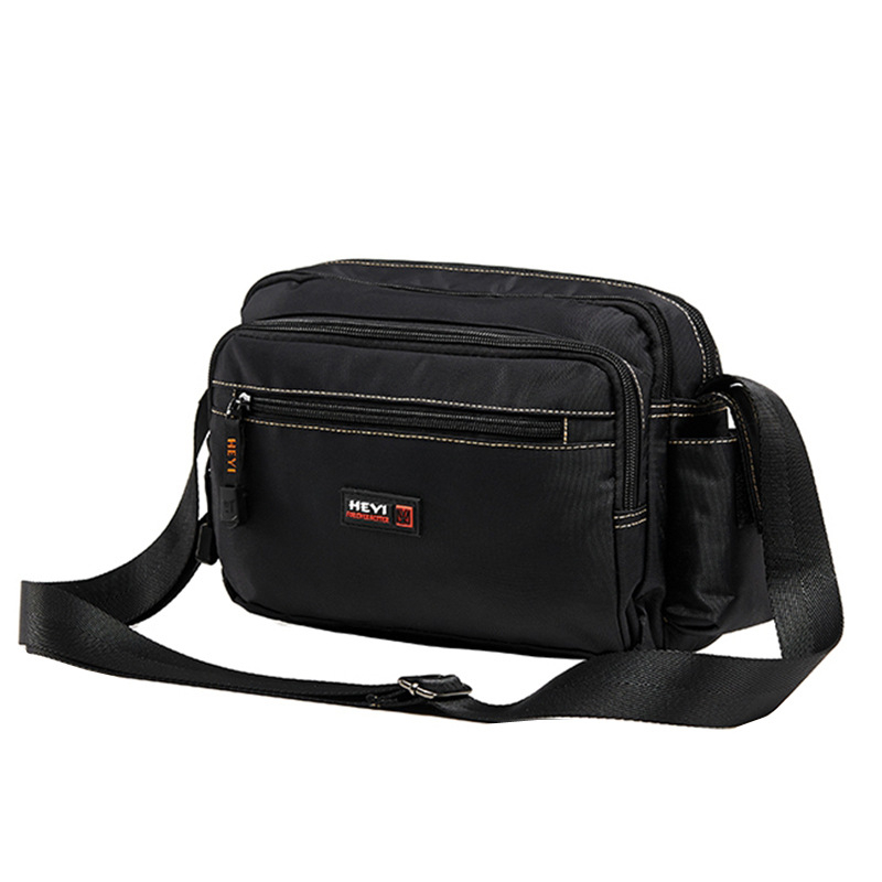 HEYI muška torba od najlona crossbody, jednostavan dizajn, više pretinaca, lagana za svakodnevnu upotrebu i putovanja, pogodno za 8-inčni prijenosnik