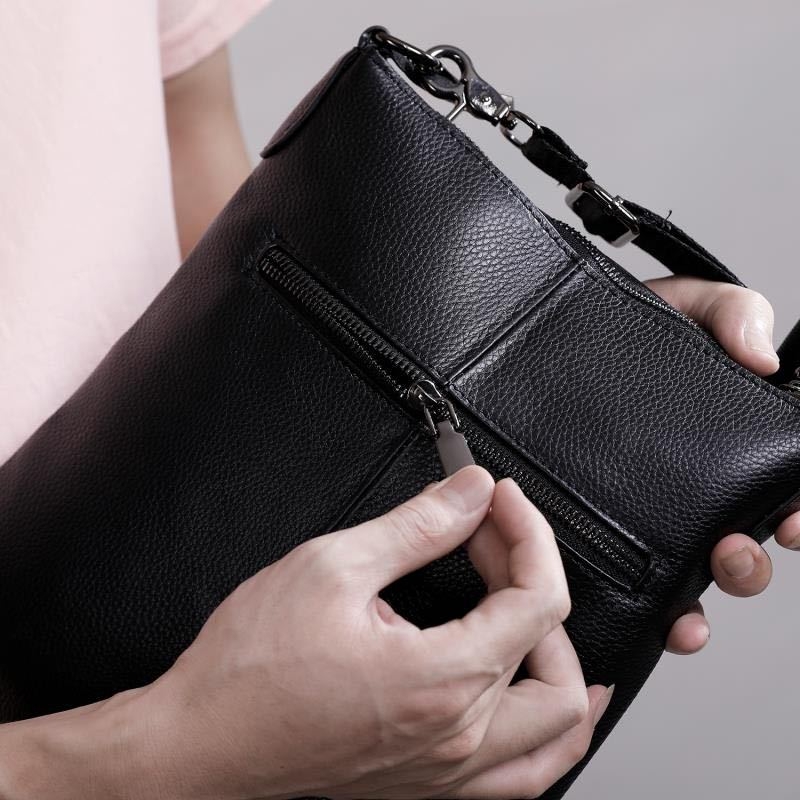 Muška torba preko ramena od kože prvog sloja teleće kože, ležernog stila, crossbody za sport i putovanja