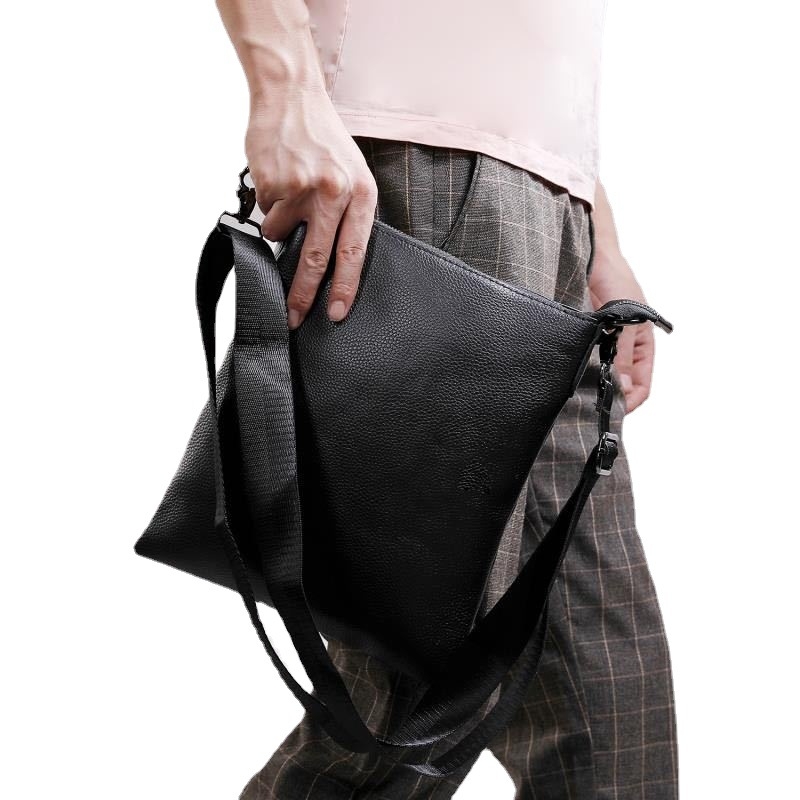 Muška torba preko ramena od kože prvog sloja teleće kože, ležernog stila, crossbody za sport i putovanja