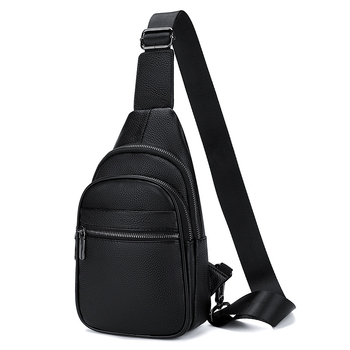 Muška torbica preko prsa od kože prvog sloja – lagana, stilna, minimalistički dizajn, crossbody