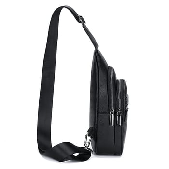 Muška torbica preko prsa od kože prvog sloja – lagana, stilna, minimalistički dizajn, crossbody