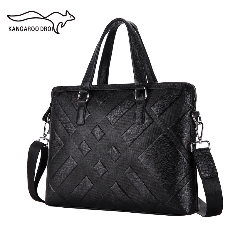 Muška torba od prave kože, horizontalna, crossbody, poslovno- casual stil, koža prvog sloja, reljefna tekstura
