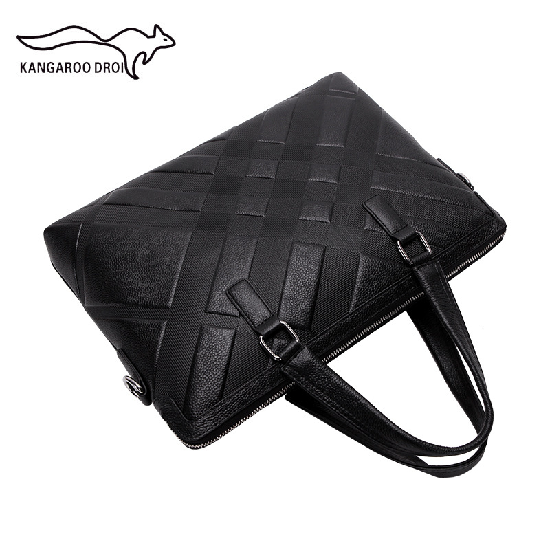 Muška torba od prave kože, horizontalna, crossbody, poslovno- casual stil, koža prvog sloja, reljefna tekstura