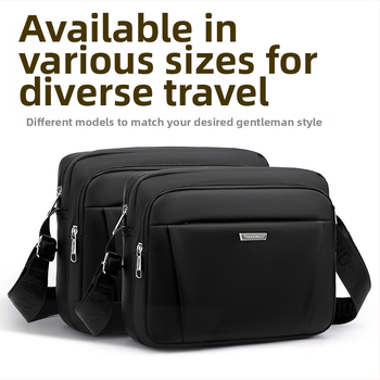 Muška vodootporna horizontalna crossbody torba za outdoor putovanja, ležerni poslovni stil za rame