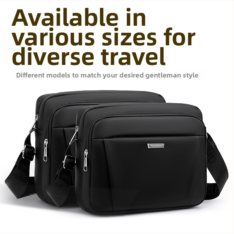 Muška vodootporna horizontalna crossbody torba za outdoor putovanja, ležerni poslovni stil za rame