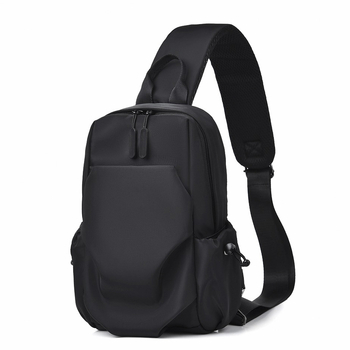 Prilagodljiva muška torbica preko prsa, velika kapaciteta, jednostavnog jednofarbnog dizajna, crossbody torba za iPad i slušalice