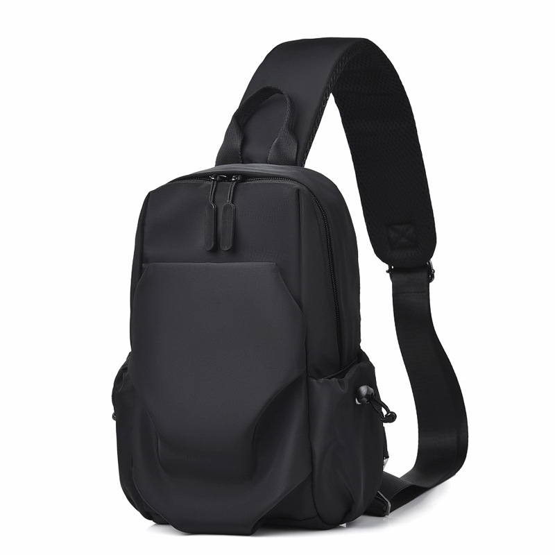 Prilagodljiva muška torbica preko prsa, velika kapaciteta, jednostavnog jednofarbnog dizajna, crossbody torba za iPad i slušalice