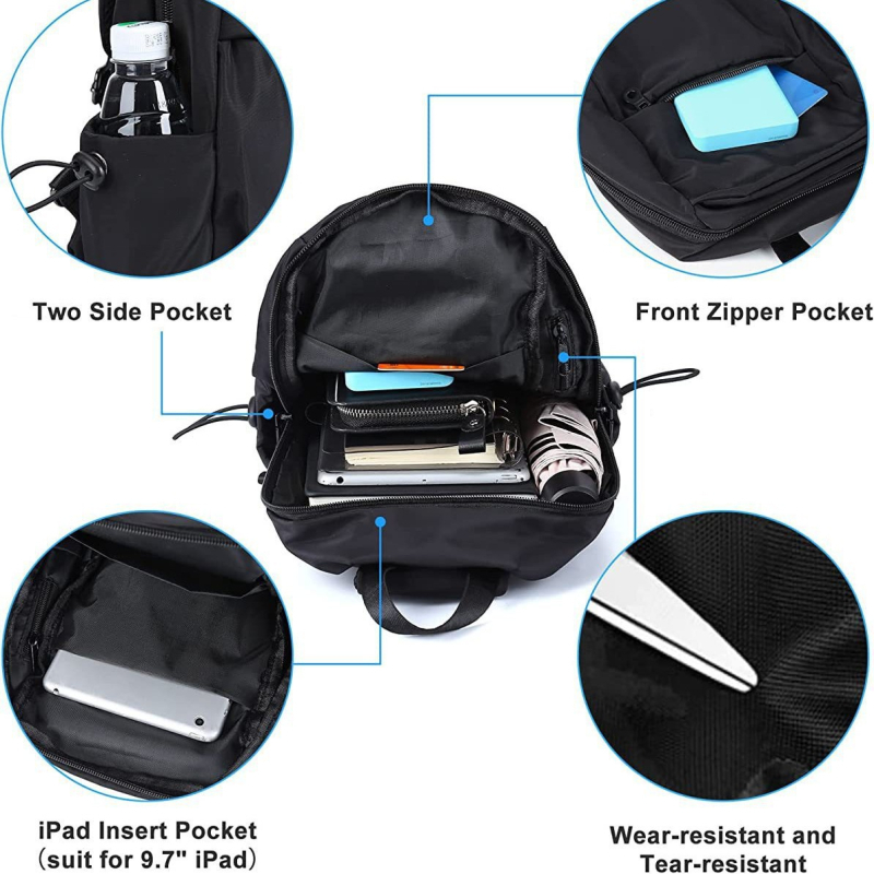 Muška crossbody torbica preko jednog ramena za outdoor putovanja i vožnju biciklom, lagana poliesterska torba za prsa