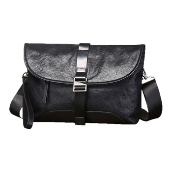 Muška torbica za rame od prave kože, crossbody torba od prvog sloja biljno obrađene kože, casual i svestrana 9846