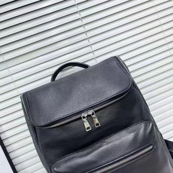 Muški ruksak od prave kože, velikog kapaciteta, koža gornjeg sloja, višestruki pretinci, pogodan za ležerna putovanja, može primiti 16-inčni laptop