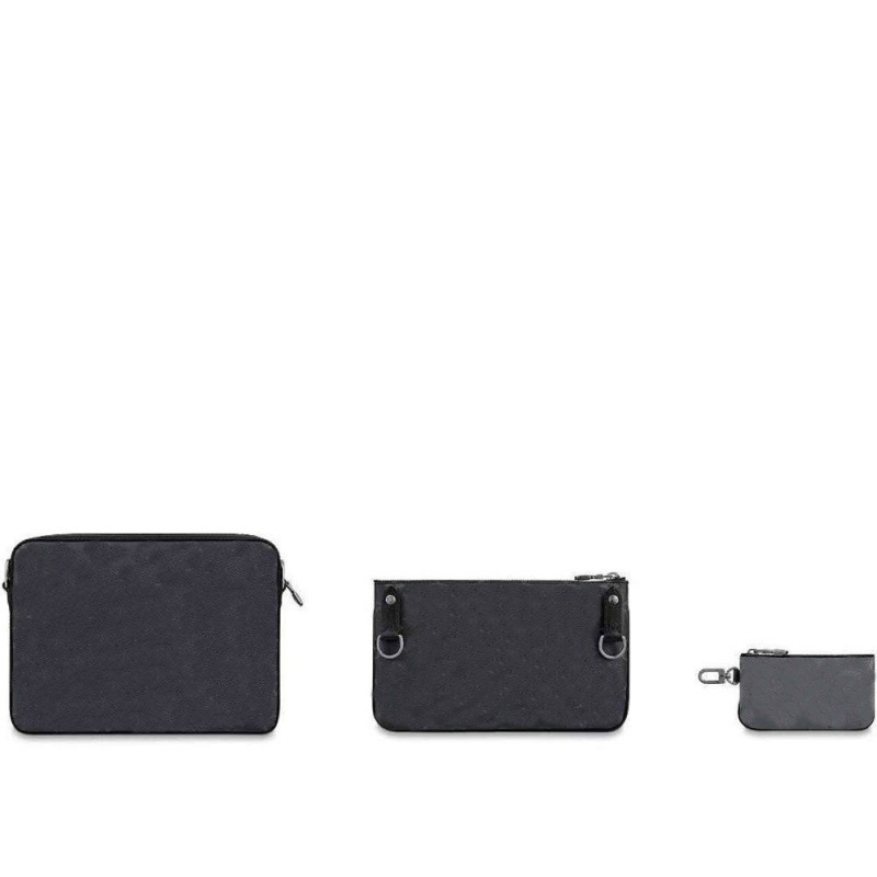 Muška crossbody torba 3-u-1 od PU kože, klasični crno-cvjetni uzorak