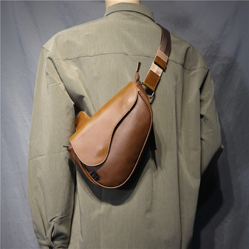 Threebox retro minimalistička crossbody torba za muškarce i žene – mala sedlasta torbica za rame, ležerni stil
