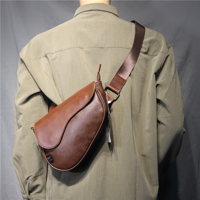 Threebox retro minimalistička crossbody torba za muškarce i žene – mala sedlasta torbica za rame, ležerni stil