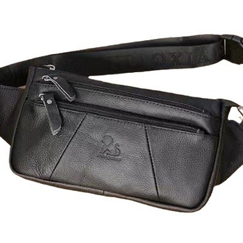 Muška torbica od prave kože za pojas ili prsni dio, crossbody, višenamjenska torba preko ramena, koža prvog sloja, futrola za telefon i naočale
