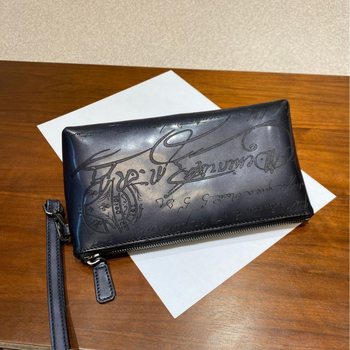 Muška clutch torba od teleće kože sa Scritto grafikom, prava koža, retro stil dopuna