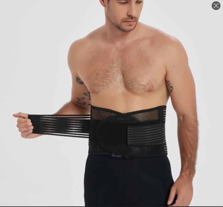 Pojas za lumbalnu potporu s čeličnom pločom, prozračan, unisex