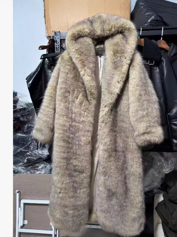 Taop&Za ženski kaput s kapuljom od umjetnog krzna, srednja duljina, ležerni kroj, elegantan jesensko-zimski stil